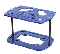 Bediffer Stainless Steel Durable Battery Tray Hold Down for Optima 34/78 Battery Blue Black for Group 34 & 78 Batteries - With Screw/Fastener Top & Side Posts for Replacement Inside Base