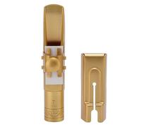 Bediffer Tenor Saxophone Mouthpiece Brass Frosted Gold Plated Bb Replacement for Rich Tone Quality Musicians