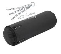 Bediffer Thickened Sandbag for Boxing, Heavy Duty Training Punching Bag for Gym & Fighting, 100cm Green PU Leather, Complete with Accessories (Black hollow style 80cm)