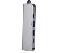 Bediffer Type-C Hub 4K HD Adapter High-Speed Transmission Converter for Pro Air Dell XPS 13 15 Aluminum Alloy Grey
