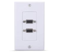 Bediffer VGA Socket Panel, 4.53x2.75in Size | ABS flame retardant material, easy installation, flexible wiring, suitable for engineering
