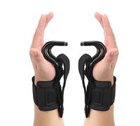 Bediffer Weight Lifting Wrist Hooks for Supportive Grip Training, Non-Slip Straps for Powerlifting & Weightlifting, Black Nylon Material, 1 Pair