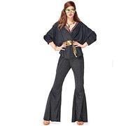 BEDJIMI Womens 70s Costume Disco Dazzler Fashion Costumes Disco Doll Outfits Vintage Hippie Cosplay Set