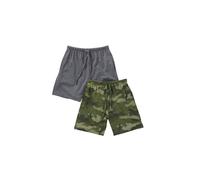 Bedlam Boy's Boys 2 Pack Jersey Pyjama Shorts in Khaki | Size: 11-12 Years Bedlam Khaki 11-12 Years