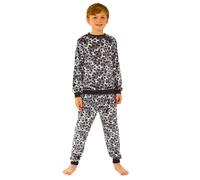 Bedlam Boy's Boys Soft Touch Velour Football Pyjamas in Grey | Size: 12-13 Years Bedlam Grey 12-13 Years