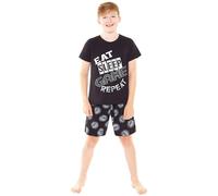 Bedlam Boy's Eat Sleep Game Pyjama Set in Black | Size: 13-14 Years Bedlam Black 13-14 Years