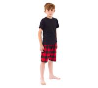 Bedlam Boy's Flannel Check Short Pyjama Set in Red | Size: 7-8 Years Bedlam Red 7-8 Years