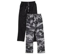 Bedlam Boys Pyjama Sleep Shorts Trousers Bottoms UK Seller - Black/Grey Camo Trousers - 9/10 Years