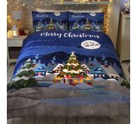 Bedlam Glow In The Dark Christmas Reversible Duvet Cover Set, Multi, Single