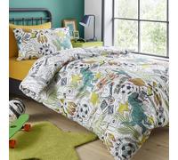 Bedlam Doodle Zoom Duvet Cover Set Single 140 x 200cm - Polycotton Easy Care Bedding with Fun Doodle Print, Includes 1 Pillowcase