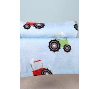 Bedlam 'Farmyard Friends' Printed Fleece Throw in Blue Bedlam Blue