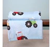 Farmyard Friends Blue Throw 120cm X 150cm Blue