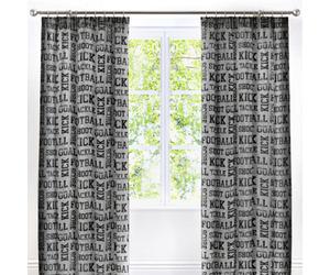 Bedlam Football Lined Pencil Pleat Curtains