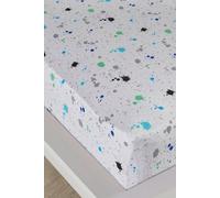 Bedlam - White Bed Sheet with Paint Splatter - Single Fitted Sheet (190 x 90 x 28cm) - Bed Sheet for Boys - Gaming Bedding - Gaming Bedroom Accessories - Matching Duvet Cover Available