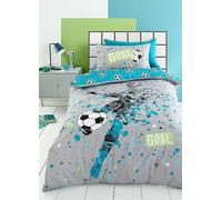 Bedlam Goal Football Duvet Cover Set Grey