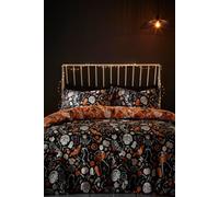 'Halloween Day of the Dead' Childrens Bedroom Duvet Cover Set Bedlam Black Double