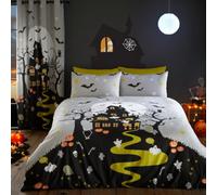 Bedlam Haunted House Glow In The Dark Duvet Cover Set
