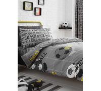 Bedlam Kids Football Grey Duvet Cover Set Grey