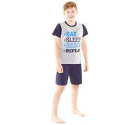 Bedlam Men's Eat Sleep Game Pyjama Set in Navy | Size: 15 Years Bedlam Navy 15 Years