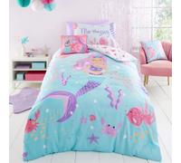 Bedlam Mermaid Vibes Reversible Aqua Duvet Cover Set