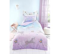 Bedlam Ombre Unicorn Glow In The Dark Duvet Cover Set Print