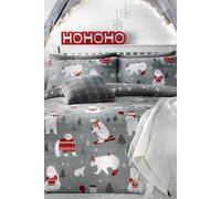 Bedlam 'Polar Bears' Christmas Duvet Cover Set in Silver | Size: Double Bedlam Silver Double