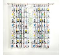 Bedlam Robots Pair Of Pencil Pleat Curtains