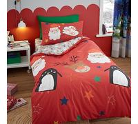 Bedlam Ho Ho Ho Red Duvet Cover & Pillowcase Set