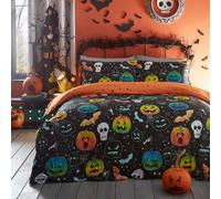 Bedlam Scary Pumpkins Glow In The Dark Halloween Duvet Cover Set