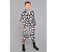 Bedlam Spooky Ghosts Kids Fleece Poncho Grey