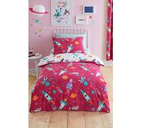 Bedlam - Super Sonic Girls Glow in the Dark Bedroom Set - Duvet Cover & Pillow Set - Double Bed - In Pink