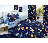 Bedlam - Supersonic - Glow In The Dark Duvet Cover Set | Double Bed Size | Blue Bedding