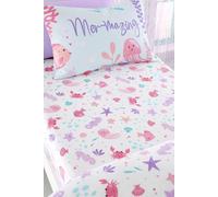 Bedlam Women's 'Mermaid' Vibes Easycare 25cm Fitted Bed Sheet in Aqua | Size: Single Bedlam Aqua Single