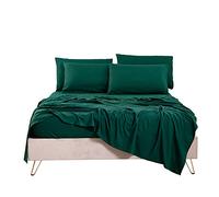 Bedlifes King Sheet Set -6PC 100%Microfiber King Bed Sheets Ultra Soft Silky and Cooling Sheets-1800 Series Wrinkle Resistant Deep Pocket Fitted Sheet + Flat Sheet + 4Pillow cases(Blackish Green King)