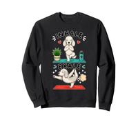 Bedlington Terrier doing yoga inhale - exale DIGOR funny Sweatshirt