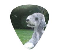 Bedlington Terrier Funny Dogs Furry Dogs Pets,12 Pcs Guitar Pick,3 Different Thickness Plectrums for Acoustic Guitar Bass Ukulele (0.46mm 0.96mm 0.71mm)
