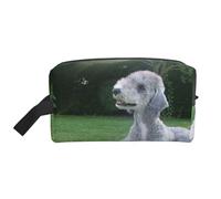 Bedlington Terrier Funny Dogs Furry Dogs PetsLarge Capacity Cosmetic Organizer,Travel Makeup Bag for Women