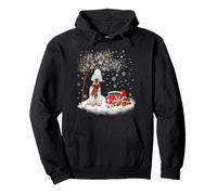 Bedlington Terrier In The Snow Christmas Winter Xmas Tree Pullover Hoodie