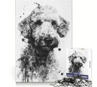 Bedlington Terrier Jigsaws 1000 Pieces for Adults Mental Sharpness Cozy Pastime Precise Fit Holiday Treat (38x52cm)