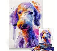 Bedlington Terrier Puzzles for Teenagers 1000 Piece Intellect Skill Tranquil Escape Clean Join (50x75cm)