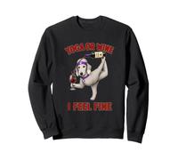 Bedlington Terrier Yoga or Wine I Feel Fine - DIGOR funny Sweatshirt