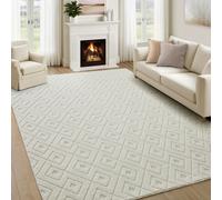 Bedlooms Cream High Low Pile Rug 160X230Cm, Soft Thick Piles, Zig Zag Pattern, Modern Area Rugs And Living Room Rug