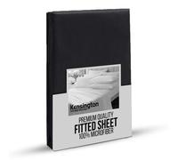 Bedlooms Double Fitted Sheet 25Cm Extra Deep - Soft Microfiber Deep Pocket Elacticated Bed Fitted Sheets Black, 137X190 Cm