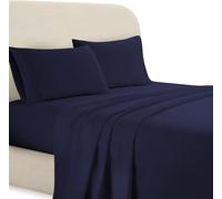 BedLooms Flat Sheets Double 200 Thread Count 100% Egyptian Cotton 2 Pack Soft Bed Top Sheet Hotel Quality Navy Flat Sheets Breathable and Fade Resistant