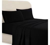 BedLooms Flat Sheets Double 200 Thread Count 100% Egyptian Cotton Soft Bed Top Sheet Hotel Quality Black Flat Sheets Breathable and Fade Resistant