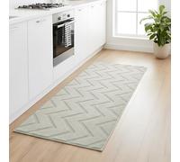 BedLooms Fluffy Rugs Living Room 80x150 cm Cream Machine Washable Modern High and Low Pile Rug Non-Shedding Anti Slip Carpets Ruuner Rug Office Dining Room Lounge Zig Zag Pattern