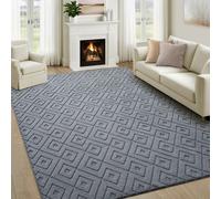 Bedlooms Grey High Low Pile Rug 160X230Cm, Soft Thick Piles, Zig Zag Pattern, Modern Area Rugs And Living Room Rug