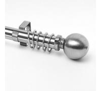Bedlooms Metal Curtain Pole 28mm- Plain Ball Finials With Extendable Strong & Durable Rod Chrome 160-300 Cm,63''-118''
