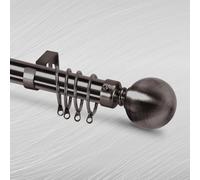 Bedlooms Metal Curtain Pole 28mm- Plain Ball Finials With Extendable Strong & Durable Rod Chrome 160-300 Cm,63''-118''