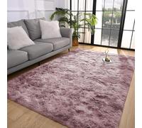 BedLooms Rugs Living Room 120 x 170 CM - Tie-Dye Pink Lilac Area Rugs for Bedroom Large Non Slip - Modern Super Soft Plush Carpets Fluffy Shaggy Rug for Lounge, Dining Room - Non Shedding Bedside Rug